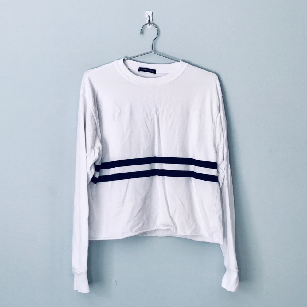 Brandy Melville Striped Cropped Tee